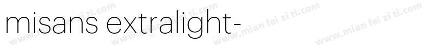 misans extralight字体转换